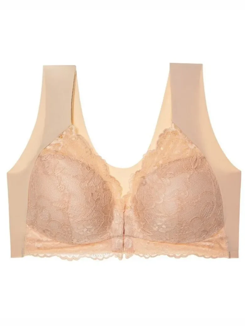 Apricot Plus Size Front Closure Lace Bra