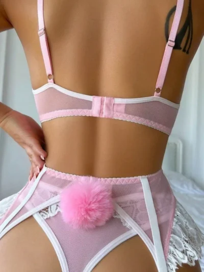 Back Gathering Bra And Panty Set