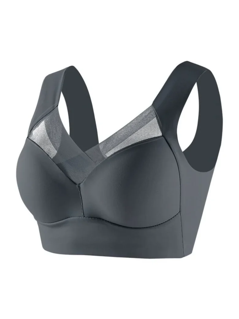Grey Plus Size Wireless Bra