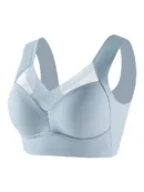 Light Blue Plus Size Wireless Bra