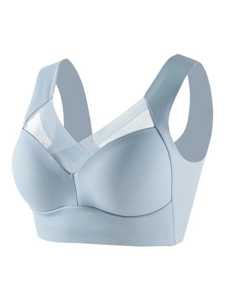 Light Blue Plus Size Wireless Bra