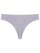Light Purple Seamless Ice Silk T-back Panty