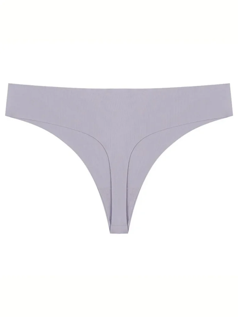 Light Purple Seamless Ice Silk T-back Panty