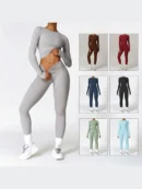 Long Sleeve Top & High-Waist Leggings
