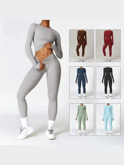 Long Sleeve Top & High-Waist Leggings