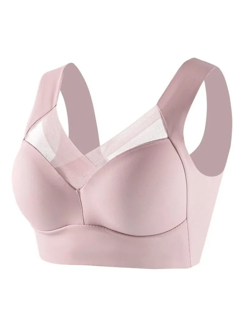 Pink Plus Size Wireless Bra