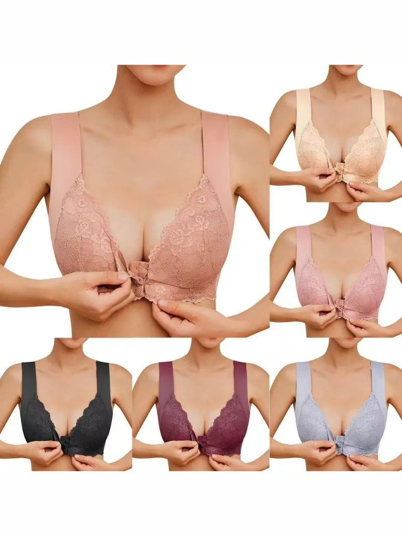 Plus Size Front Closure Lace Bra