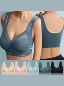 Plus Size Wireless Bra Front and Back