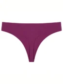 Rose Red Seamless Ice Silk T-back Panty