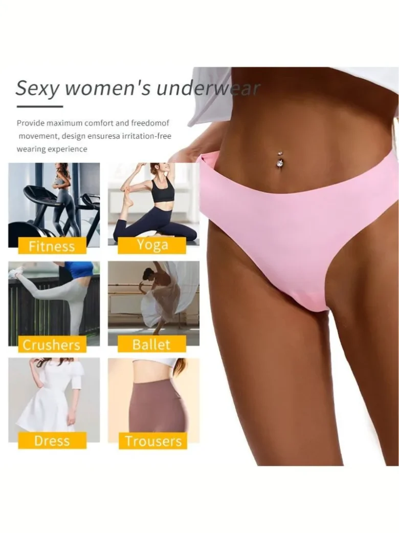 Seamless Ice Silk T-back Panty
