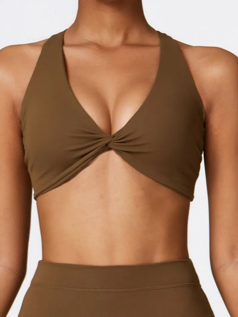 brown Quick-Dry Sports Bra