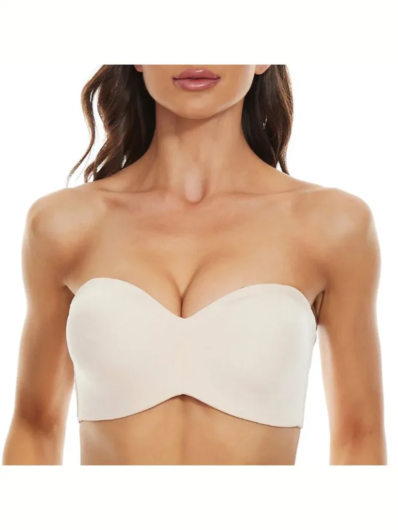 skin colour Spaghetti Strap Bra