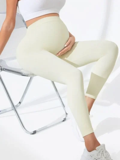 Beige Old Version Maternity Yoga Pants