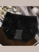 Black French Lace Antibacterial Briefs