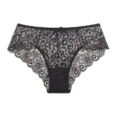 Black Mid-Waist Lace Briefs