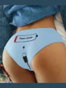 Blue Half Hip Plus Size Briefs