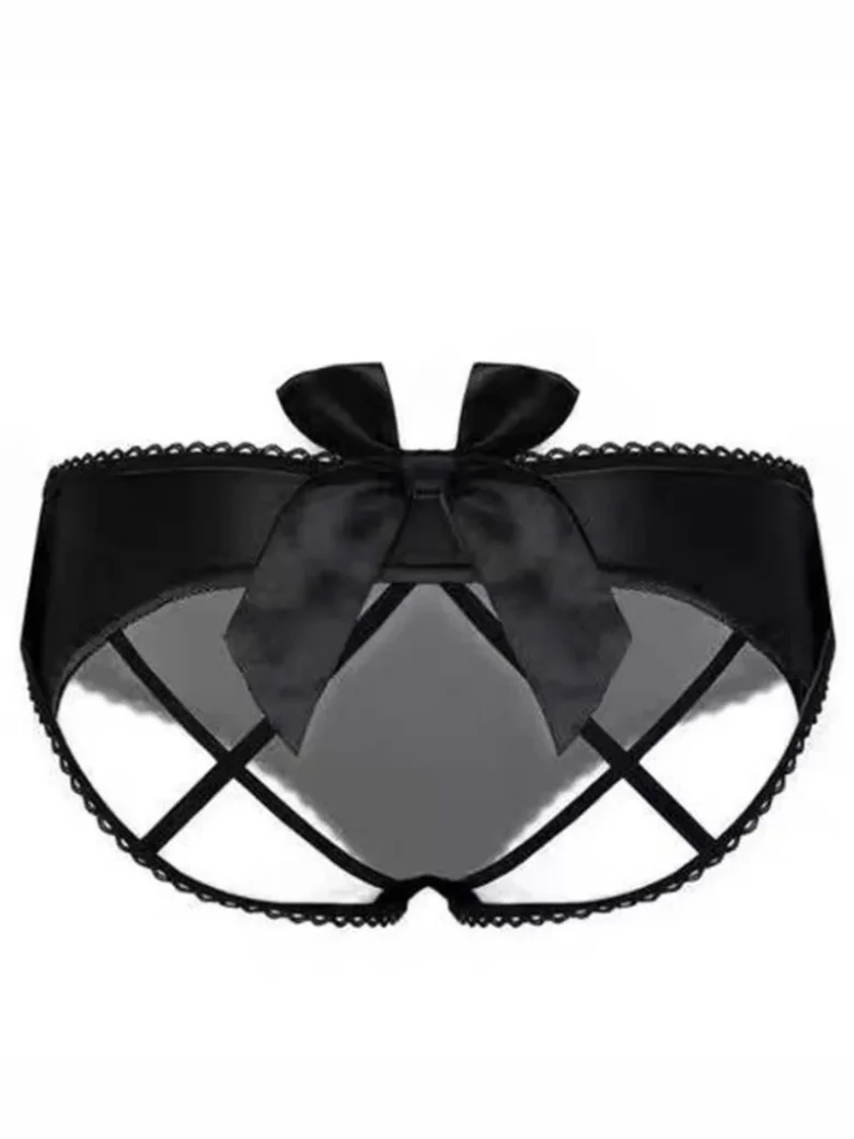Bow Hollow Cotton Low Waist Briefs
