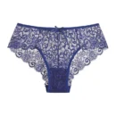 Dark blue Mid-Waist Lace Briefs