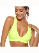Green Jacquard Bubble Sports Bra