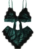 Green Sexy Satin Lingerie