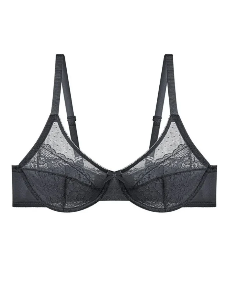 Grey Anti-Sag Mesh Bra