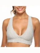 Grey Jacquard Bubble Sports Bra