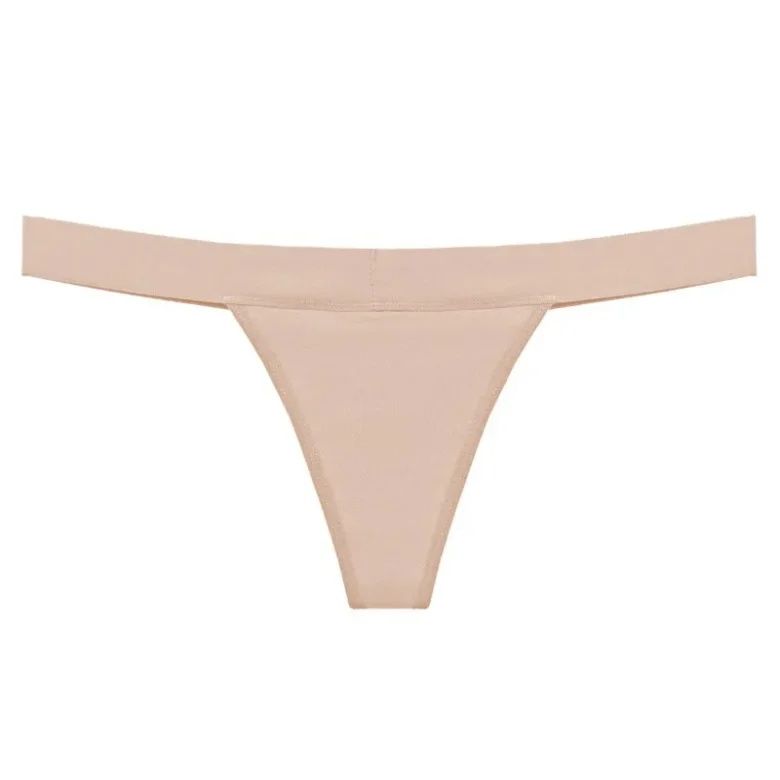 Light Brown Cotton Thong Period Panties