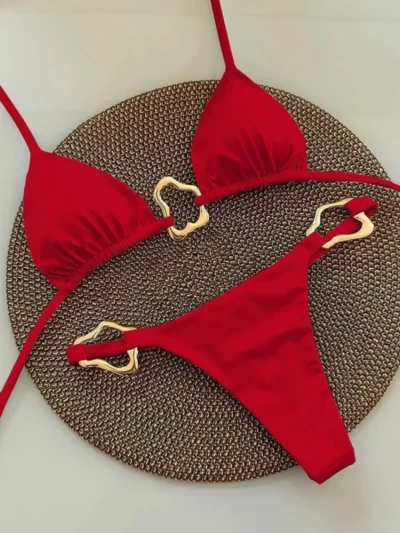 Red Hollow Swimsuit