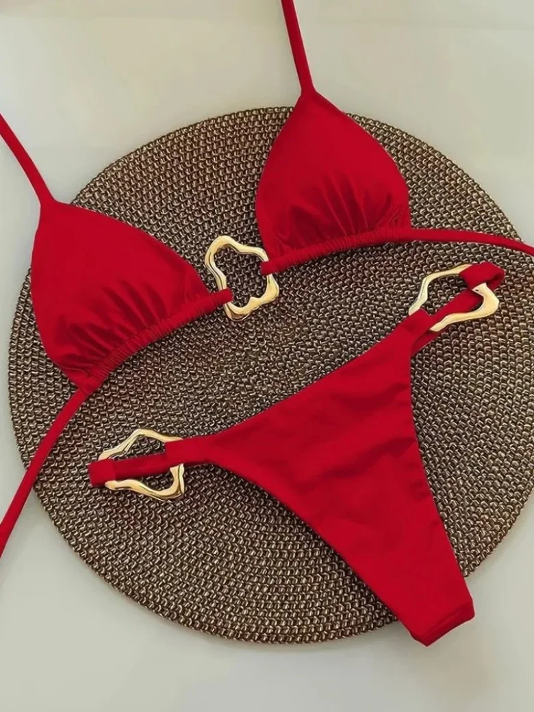 Red Hollow Swimsuit