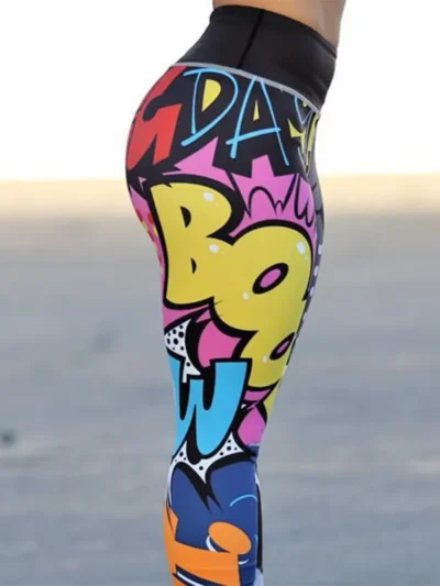 BOOM digital color printing Yoga Fitness Leggings
