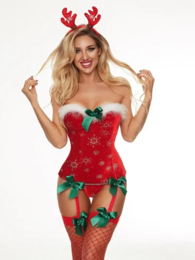 Christmas Lingerie Jumpsuit Set