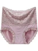 Purple High Waisted Lace Briefs
