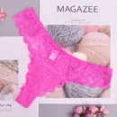 Rose red Lace G-String Thong