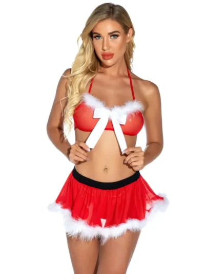 Sexy Christmas Lingerie Sleepwear Set for Women