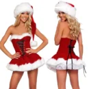 Christmas Tube Top Lingerie Set