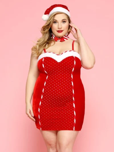 Plus Size Christmas Sexy Lingerie Set