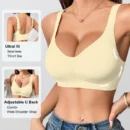 Light Yellow Seamless Wireless Sports Bra