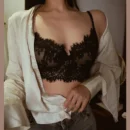 Black Summer Lace Triangle Bra