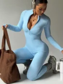 Seamless yoga bodysuit