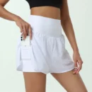 White Women's gym shorts