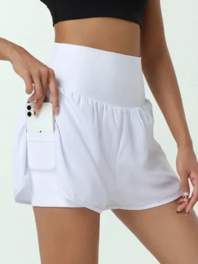 White Women's gym shorts
