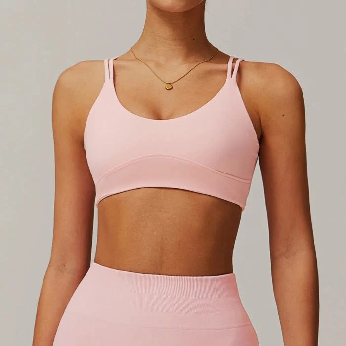 Peach Pink Women sports bra