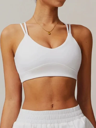 Swan White Women sports bra