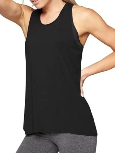 black Women's gym vest