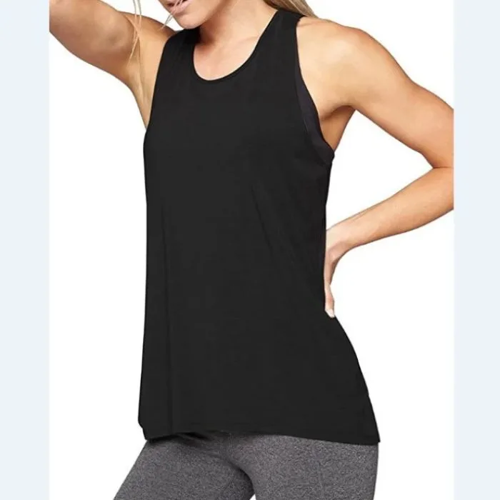 black Women's gym vest