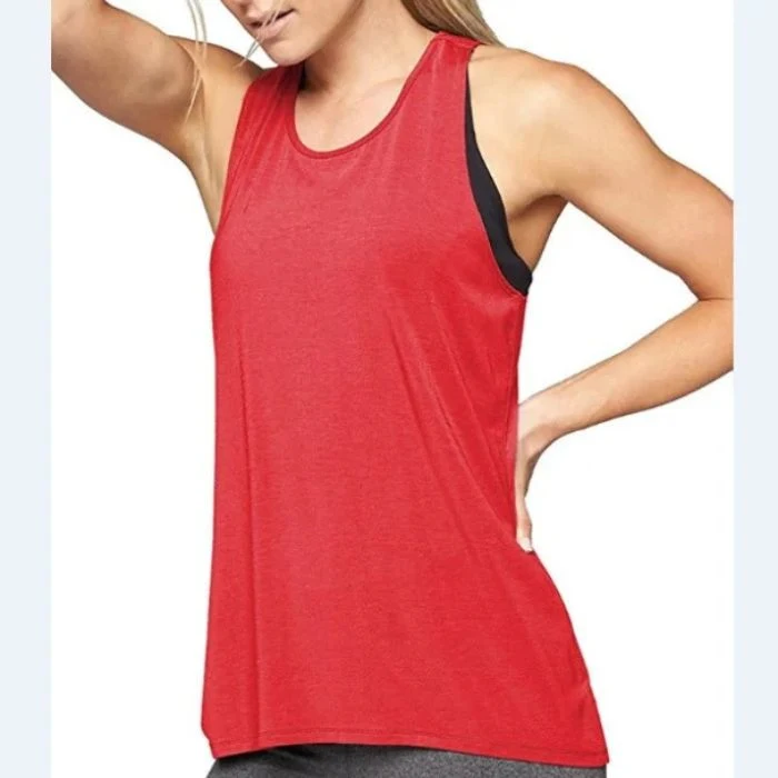 red women gym vest