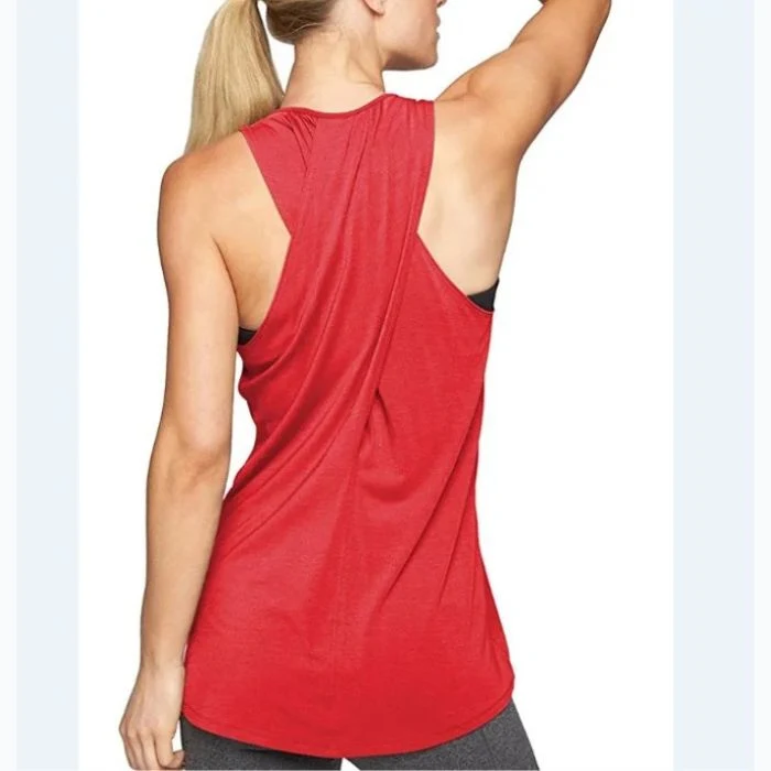 red women yoga tank top